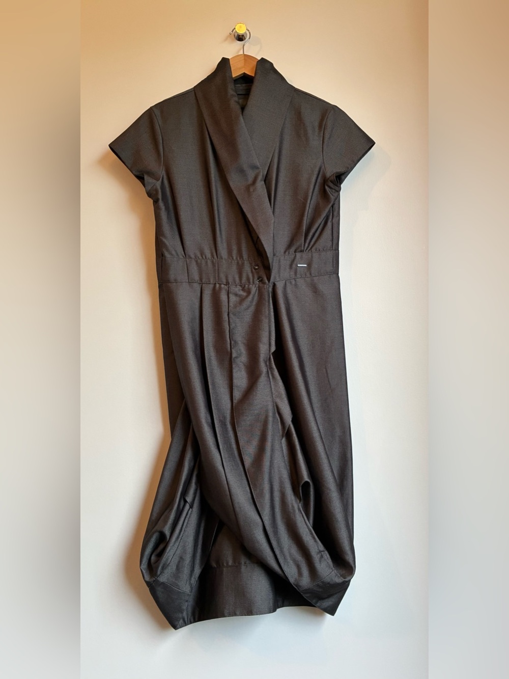 Skunkfunk SKFK Aloise Grey Asymmetric Bubble Tulip Dress 3 S/M